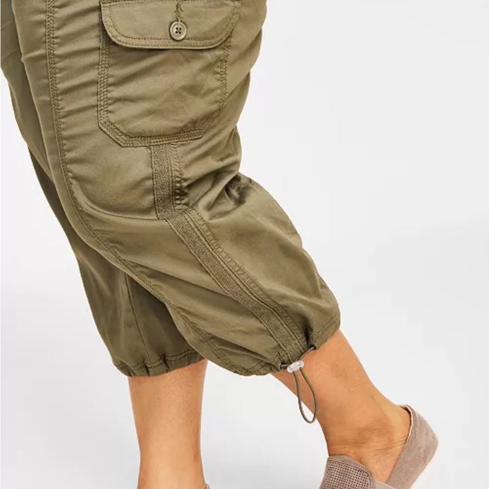 Style & Co - Cargo cropped pants - Olive green - Picture 4 of 11
